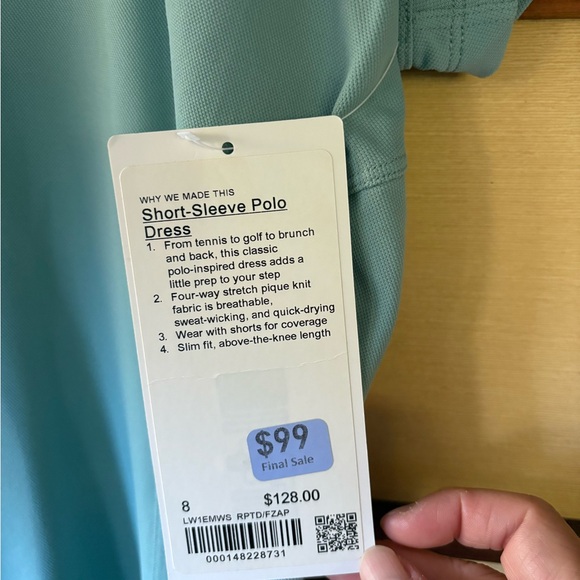 Lululemon Mint Short Sleeve Polo Dress - Picture 3 of 3